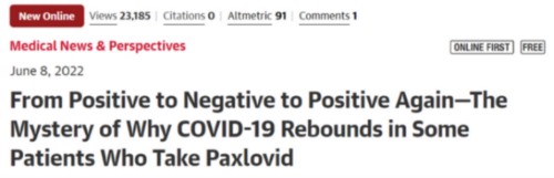 福奇感染新冠，服Paxlovid转阴后复阳，且症状更重！