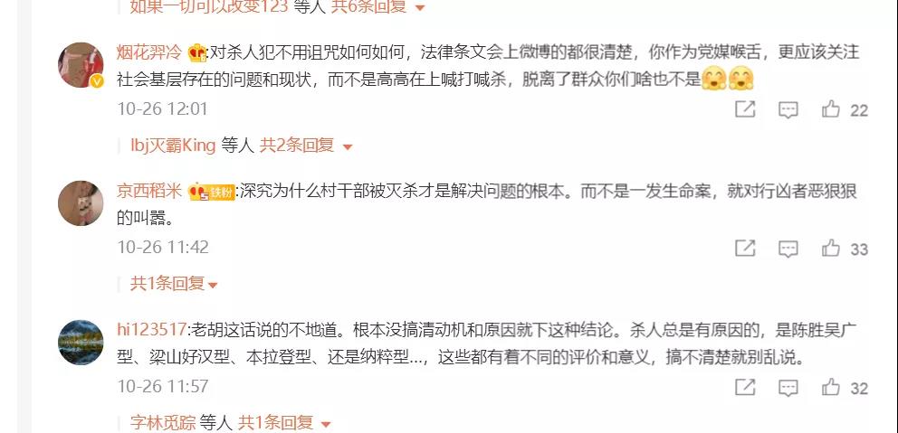 关于杀人案，胡锡进应该首先问个“为什么”